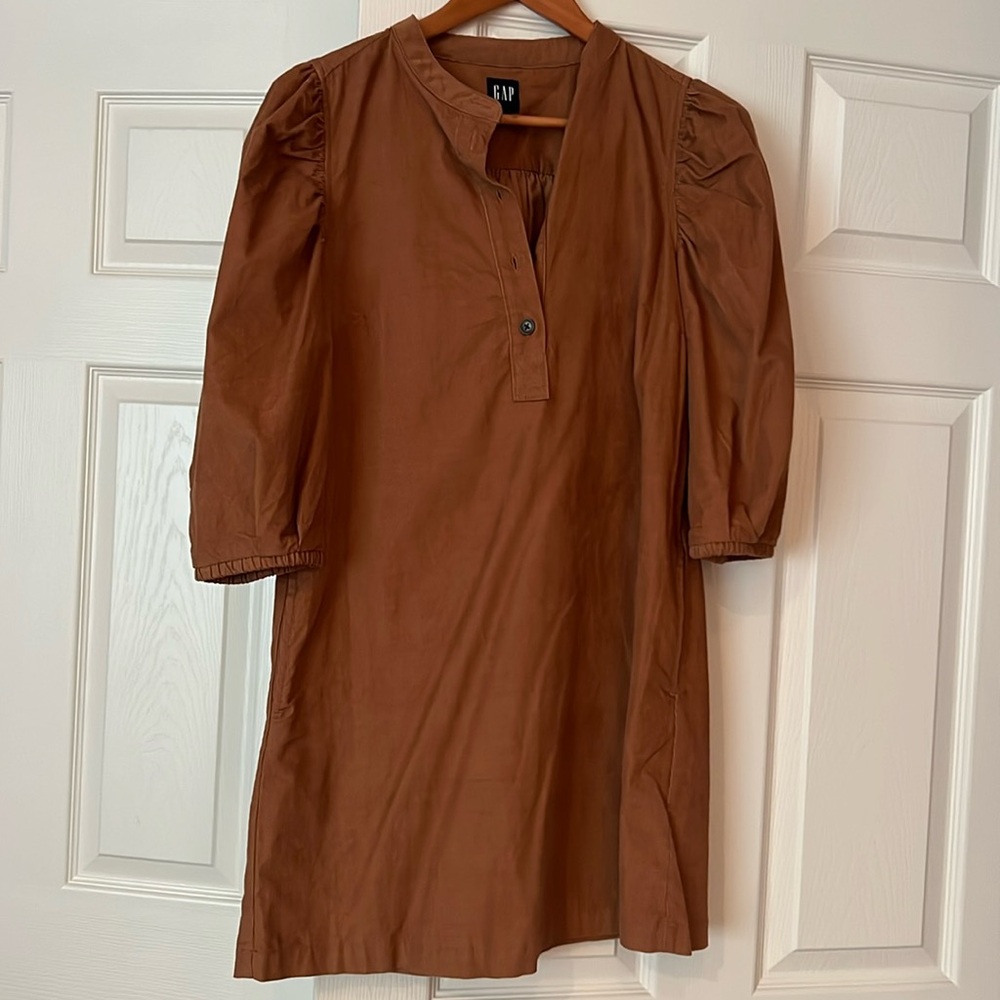 Brand new never worn gap cute tan corduroy dress. Size extra small.